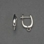 Ear hooks for earrings in silver-colored metal 16×3 mm+ - pair