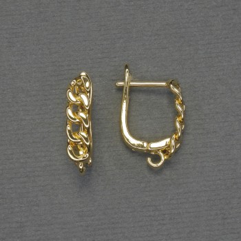 Gold-tone ear wires for earrings 18×4 mm - pair
