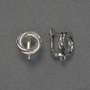 Ear hooks for earrings, silver-colored metal, 13×16 mm – pair