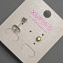 Xuping Olive Crystal Stud Earrings, diameter about 4 mm, rhodium-plated