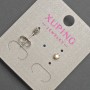 Xuping Stud Earrings with Rainbow Crystal, 3 mm diameter, Rhodium-Plated