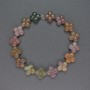 Jasper Beads Multicolored Natural Stone Clover-Shaped, Diameter 14x14mm+-, Length 20cm+-