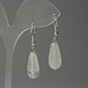 Rock Crystal Drop Earrings, diameter 10×25 mm, length about 40 mm