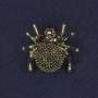 Spider Brooch with Rhinestones, Gold-Tone Metal, 24x23 mm+