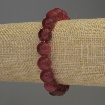 Tourmaline Bracelet with Smooth Beads, 10mm Diameter, 18cm Stretch