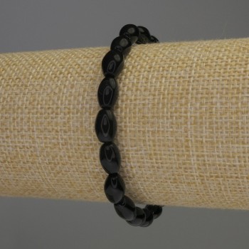 Agate Grain Bracelet, diameter 10x6 mm, length 18 cm, stretch