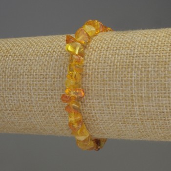Amber Chip Bracelet 6–10×3–5 mm, 18 cm stretch