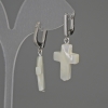 Perlamurt Cross Earrings 20x16mm+-, Length 38mm+