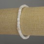 Bracelet with Mother-of-Pearl Cylinders, 5x5 mm diameter, 18 cm length, elastic