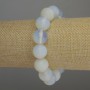 Moonstone Bracelet with a Smooth Bead, 14 mm Diameter, 18 cm Length (Stretch)