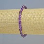 Bracelet with natural amethyst, faceted cube beads, 4 mm diameter +/- (stretch), length 18 cm+
