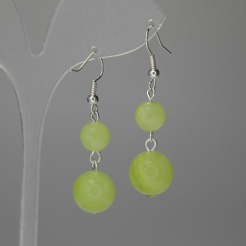 Onyx Earrings Smooth Ball 12mm± 8mm±, Length 45mm±