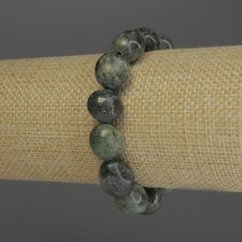 Seraphinite bracelet, faceted beads, diameter 12-14×11 mm, length 18 cm stretch