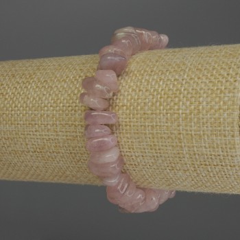 Strawberry Quartz Faceted Bracelet, diameter 10–14×5 mm ±, length 18 cm stretch