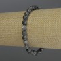 Larvikite Bracelet with Faceted Beads, 6 mm Diameter, 18 cm Length, Stretch