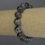 Labradorite Bracelet with Faceted Beads, 12mm Diameter, 18cm Stretch
