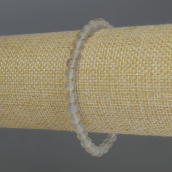 Labradorite Bracelet with Smooth Beads, 5 mm Diameter, 18 cm Length, Stretch