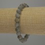 Labradorite bracelet with smooth beads, 8mm diameter, 18 cm stretch