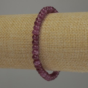 Tourmaline Rondelle Bracelet, 6x4 mm, 18 cm stretchy