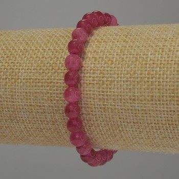 Tourmaline Bracelet with Smooth Beads, 6mm Diameter, 18cm Length, Stretch