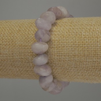 Amethyst faceted bracelet, diameter 11×9 mm, 18 cm stretch