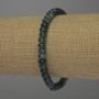 Green Aventurine Rondelle Bracelet, 6x4 mm diameter, 18 cm length, stretch