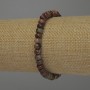 Jasper Rondelle Bracelet, 6×4 mm beads, length 18 cm, stretch