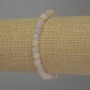 Morganite Bracelet with Faceted Cube Beads, 5x5 mm, 18 cm Stretch
