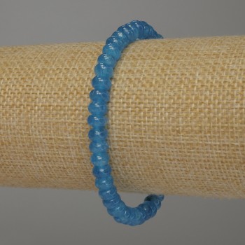 Apatite Rondelle Bracelet, 6x4 mm, 18 cm, stretch