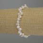 Oval freshwater pearl bracelet, 6-8×5 mm diameter, 18 cm length (stretch)