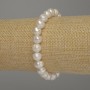 Bracelet with freshwater pearls, diameter 9×8 mm, length 18 cm (stretch)