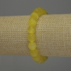Yellow Cat's Eye Bracelet with Smooth Beads, 10 mm Diameter, 18 cm Stretchy Length