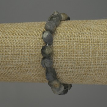 Labradorite Faceted Bracelet, diameter 9–12×9 mm, length 18 cm stretch