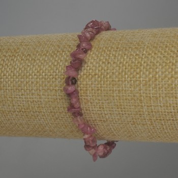 Tourmaline chip bracelet, 4-7×2 mm, 18 cm length, elastic