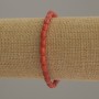Barrel-shaped artificial coral bracelet, bead diameter 6x4 mm, 5 mm +/-; length 18 cm, stretch