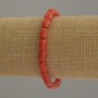 Bracelet Coral (Artificial) Barrel Beads, 8x6mm, 18 cm stretch