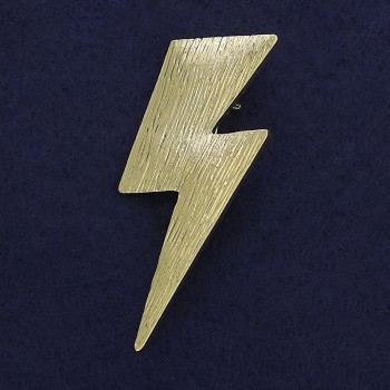 Bolt brooch-pendant in gold-tone metal 58×23mm+