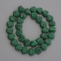 Heart-Shaped Malachite Beads, 12x12 mm diameter, on a thread, 36 cm long