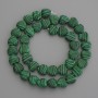 Malachite Heart Beads, 10x10 mm diameter, on thread, length 37 cm+