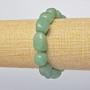Jade bracelet with natural stone, faceted beads, diameter 13x14 mm, length 18 cm (stretch)