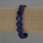 Lazurite Heart Bracelet, 12x12 mm diameter, 18 cm stretch