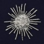 Brooch Accent Sun silver metal 65mm+