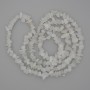 White quartz chip beads 5-12×3-5 mm on thread, length 78 cm+