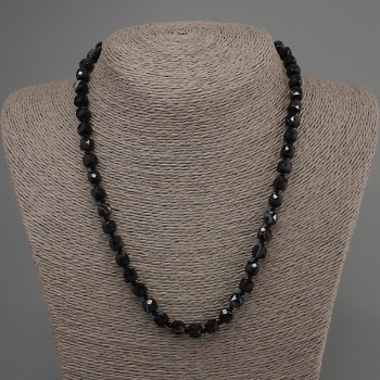 Faceted Agate Cube Bead Necklace, 7 mm diameter, 50 mm length, with clasp