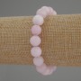 Kunzite Bracelet, Smooth Beads, 10 mm Diameter, 18 cm Length, Stretch