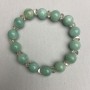 Bracelet made of artificial amazonite with smooth 10 mm beads and Swarovski-style beads 5x3 mm, length about 18 cm, stretch