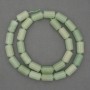 Natural nephrite cylindrical beads, diameter 14×8 mm, length 39 cm
