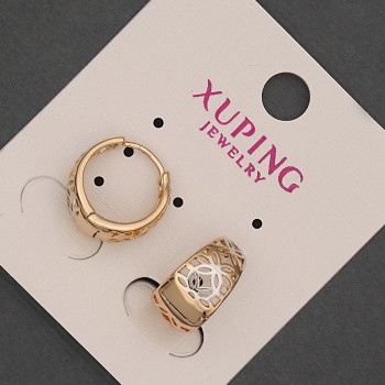 Earrings Xuping Gold-Plated 18K and Rhodium 8x14mm+