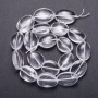 Beads of natural rock crystal, tumbled, diameter 14-19×14-17 mm, length 40 cm on thread