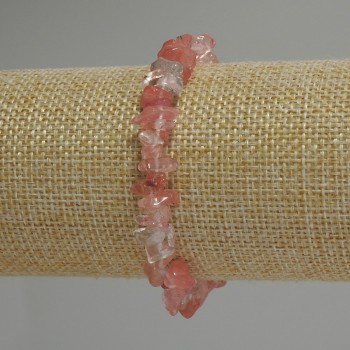 Chalcedony Chip Bracelet, diameter 5-10×2-4 mm, length 18 cm, stretch